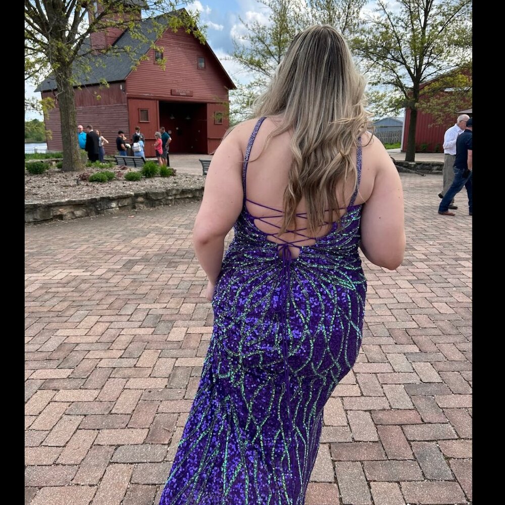 Prom Dress Beaded size 18 - Picture 2 of 3